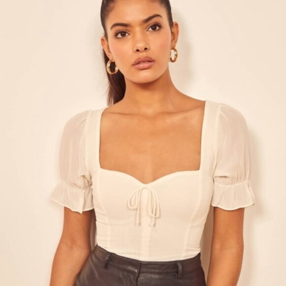 NWT | Reformation Delevan Top in Gossamer - Picture 5 of 6